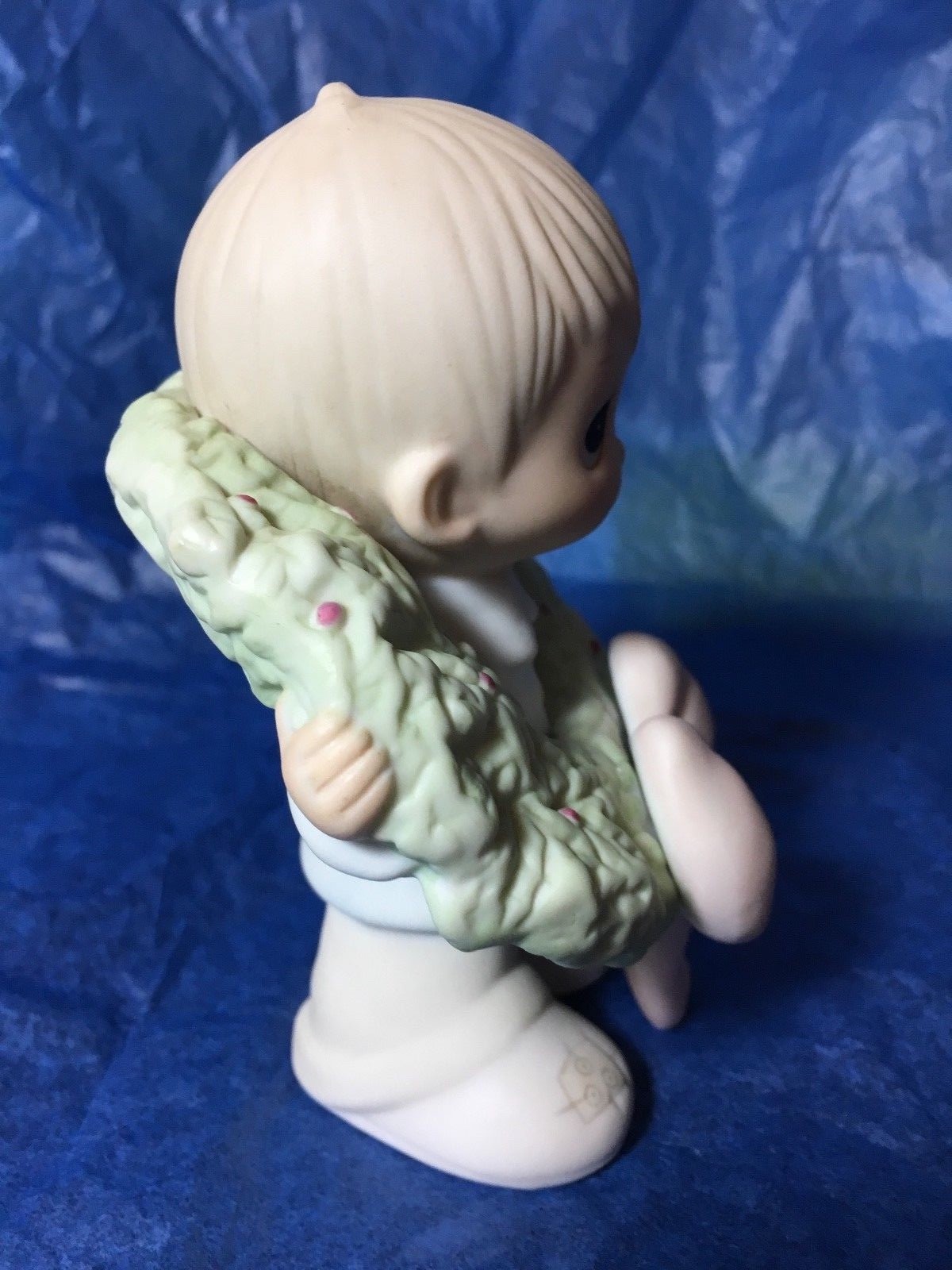 “Surrounded By Love” – Boy with Wreath – 1993 Precious Moments Figurine