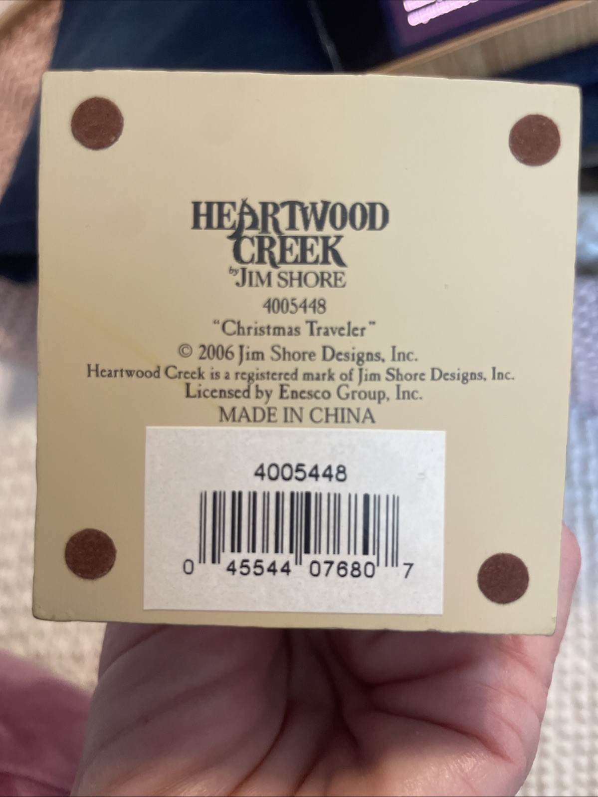 Retired Jim Shore Heartwood Creek Christmas Traveler Figurine 4005448 with Tag
