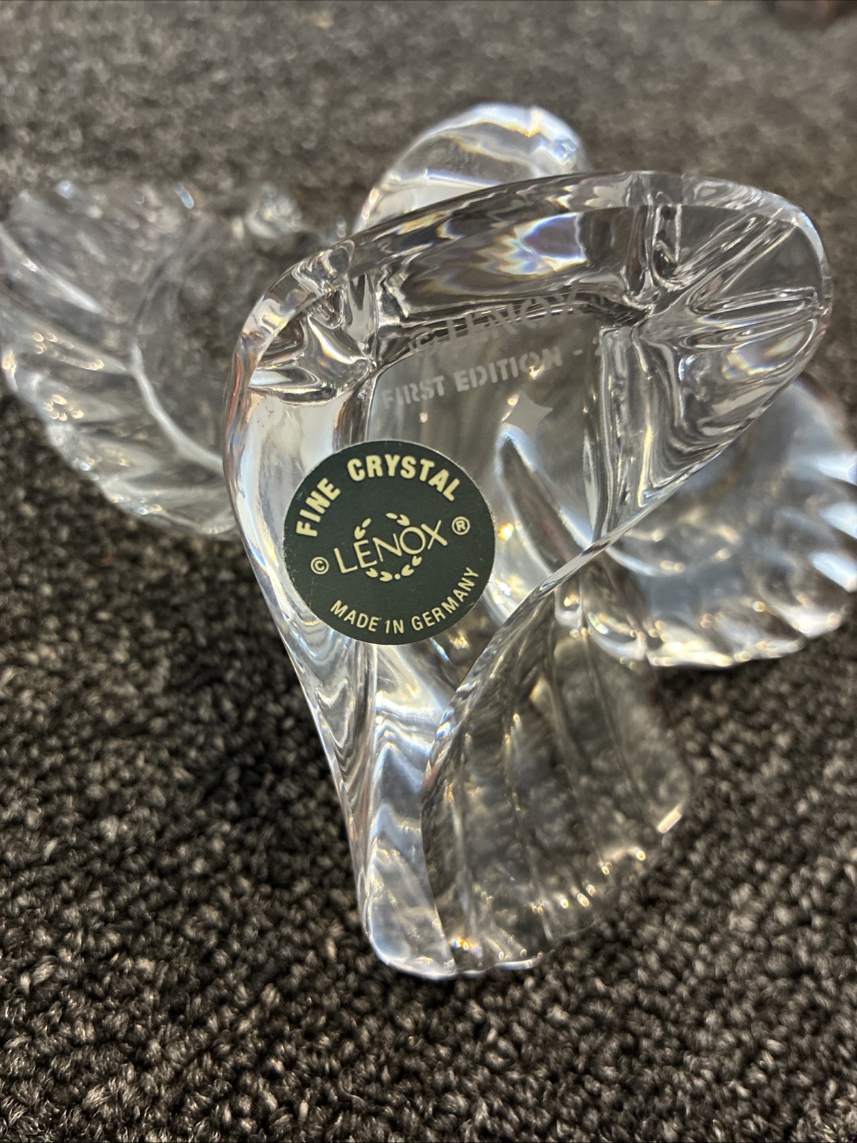 Lenox 5 1/2″ First Edition Full Crystal Bird in Flight (Made in Germany)