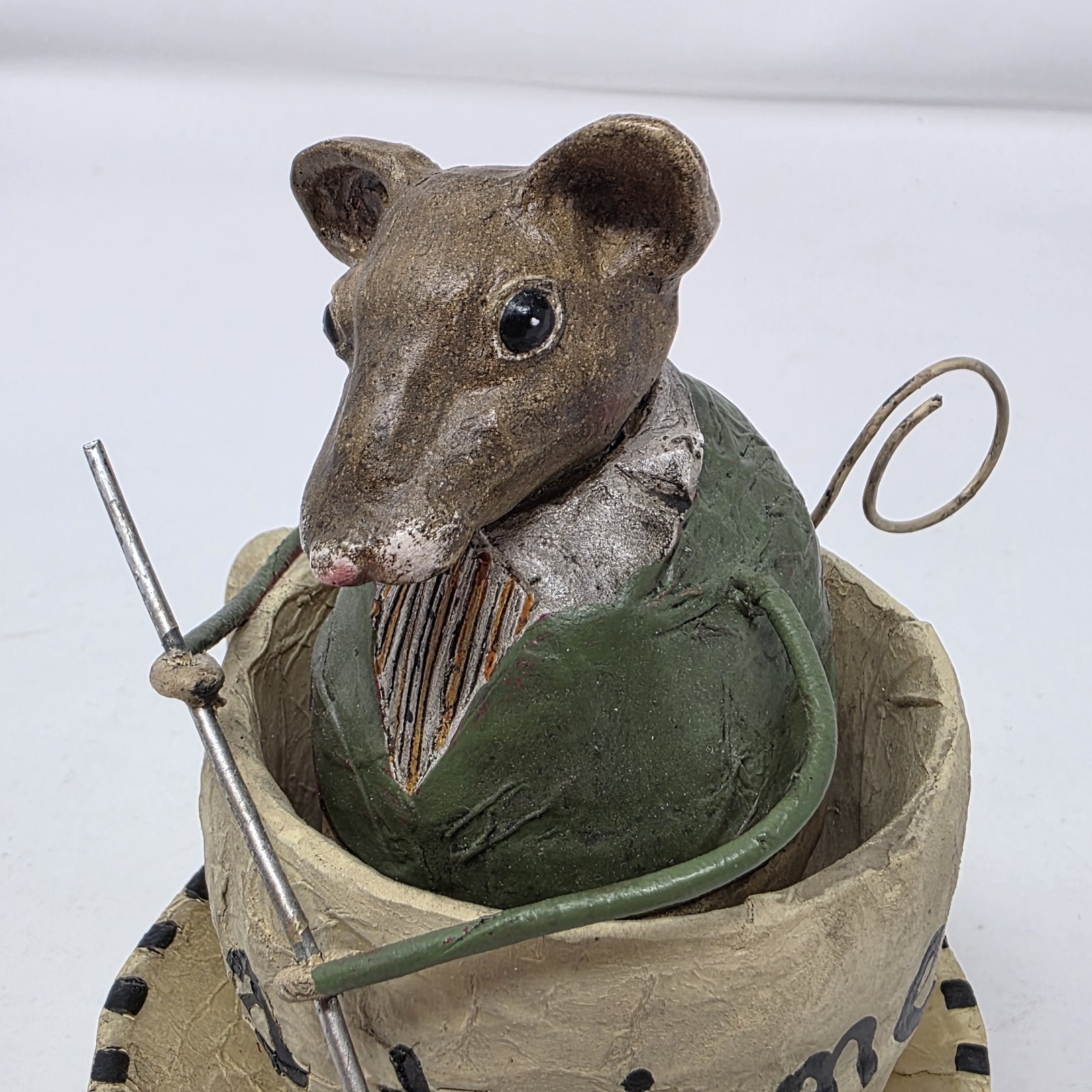 Lori Mitchell Mouse Gullivers Travels Tea Time Teacup Boat Folk Art Spoon pad