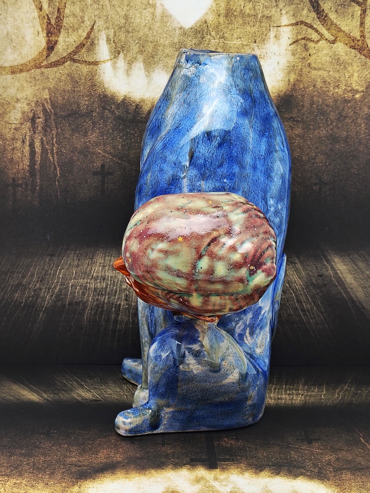 “The Afterlife’s Worst Mix-Up” – Original Handmade Ceramic Figurine Gothic Decor