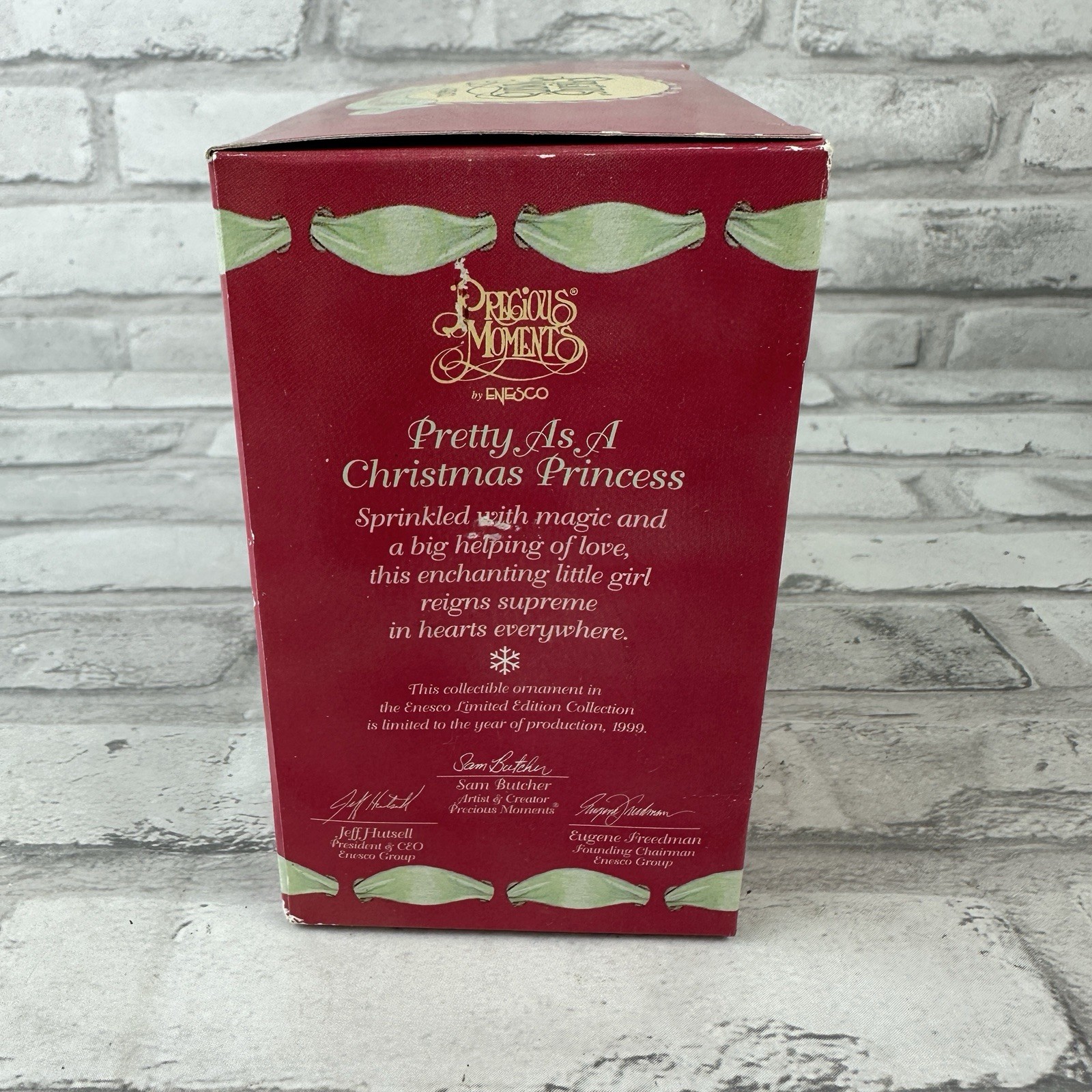 Precious Moments Pretty As A Christmas Princess 1999 Porcelain Figurine In Box
