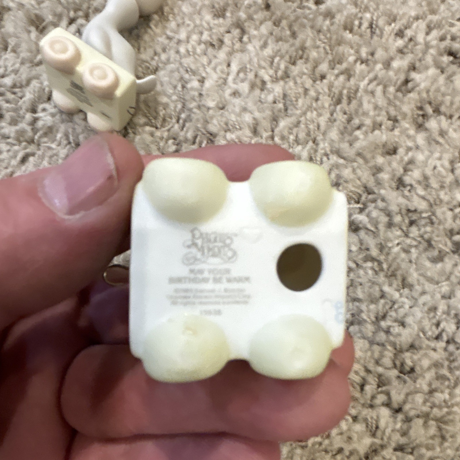 Precious Moments Porcelain Baby Animal Train Figurines Set of 4, 1984