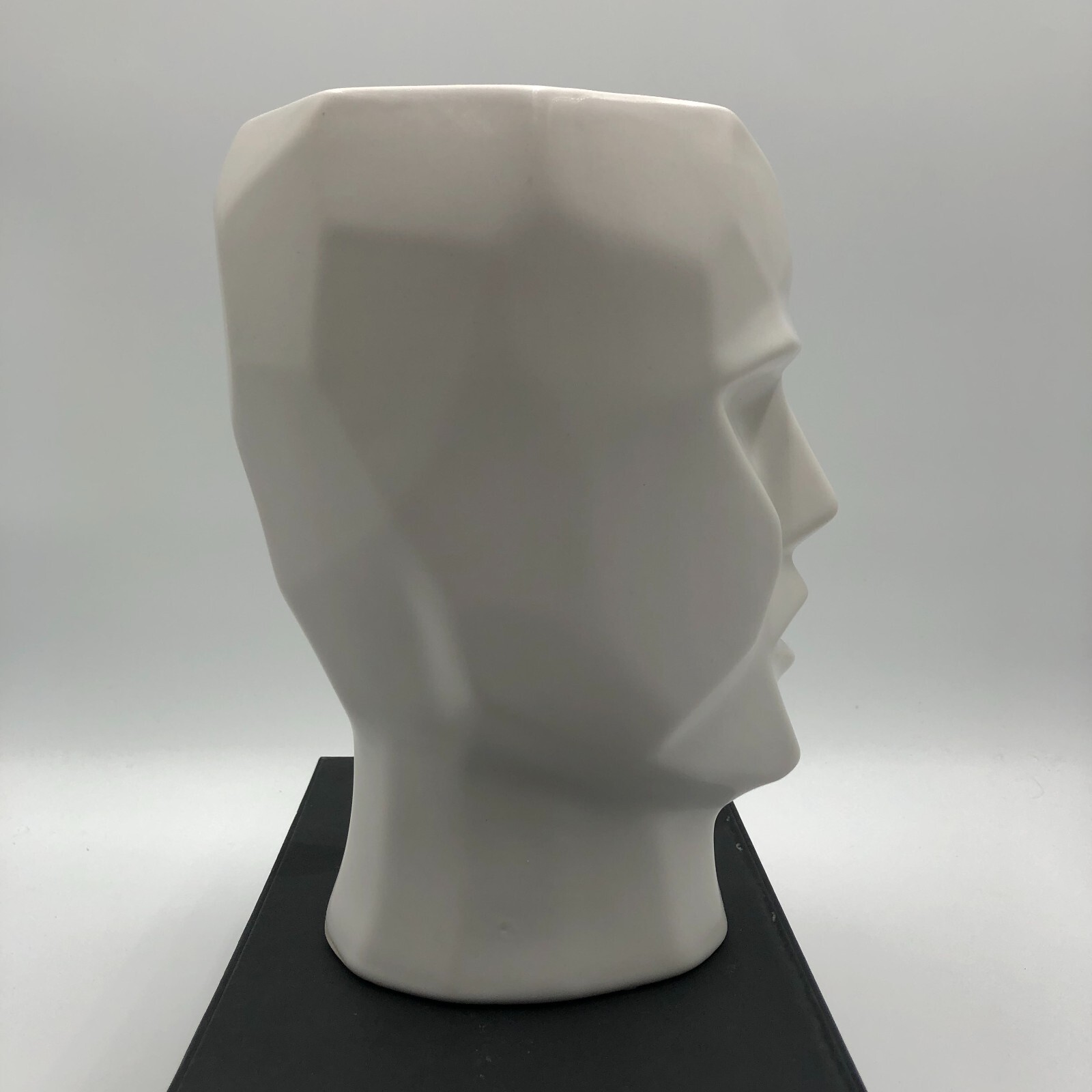 Geometric Ceramic 9 Inch Head Decorative White