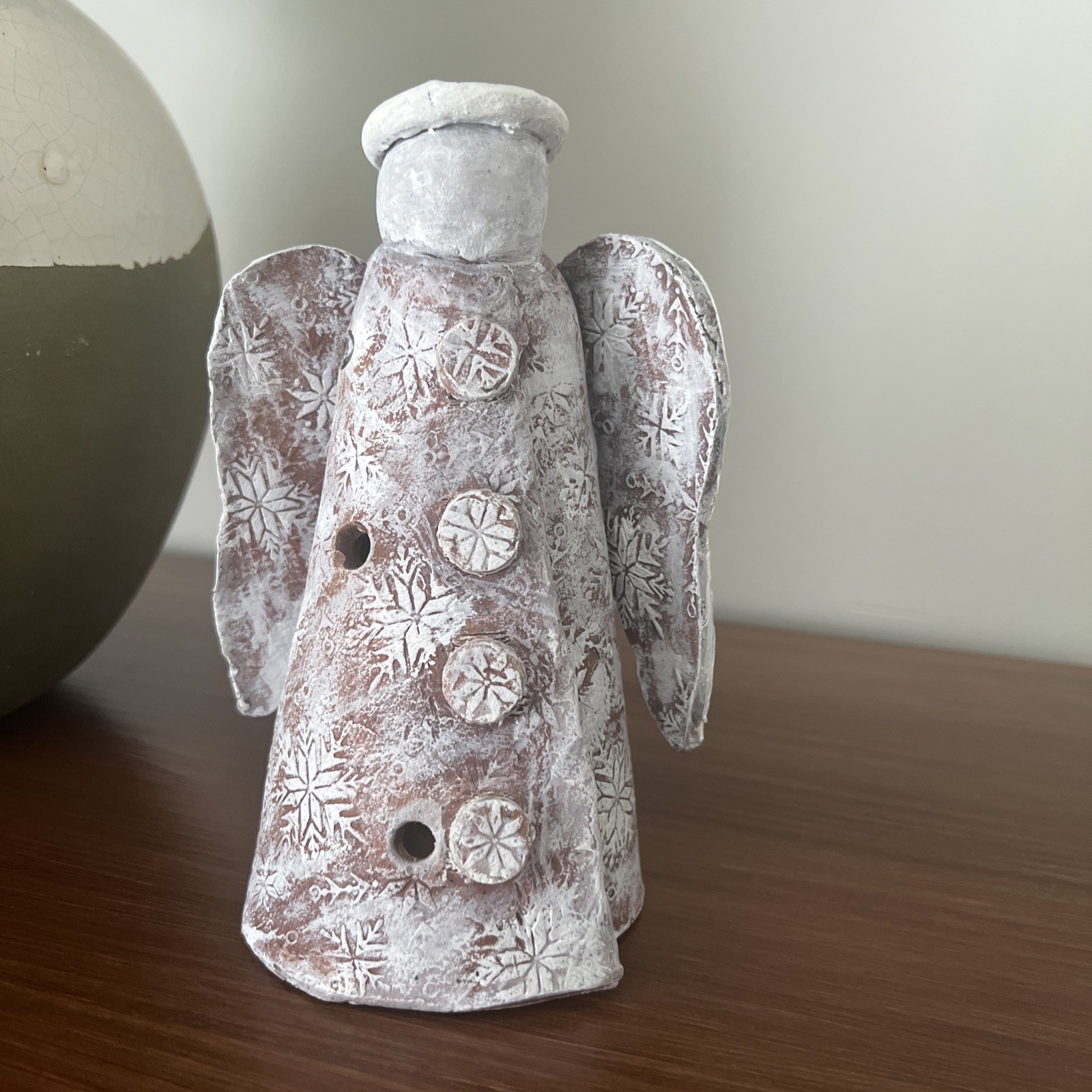 Art Studio Terrracota Angel Pottery Wings Cherub Religious Spiritual Figure