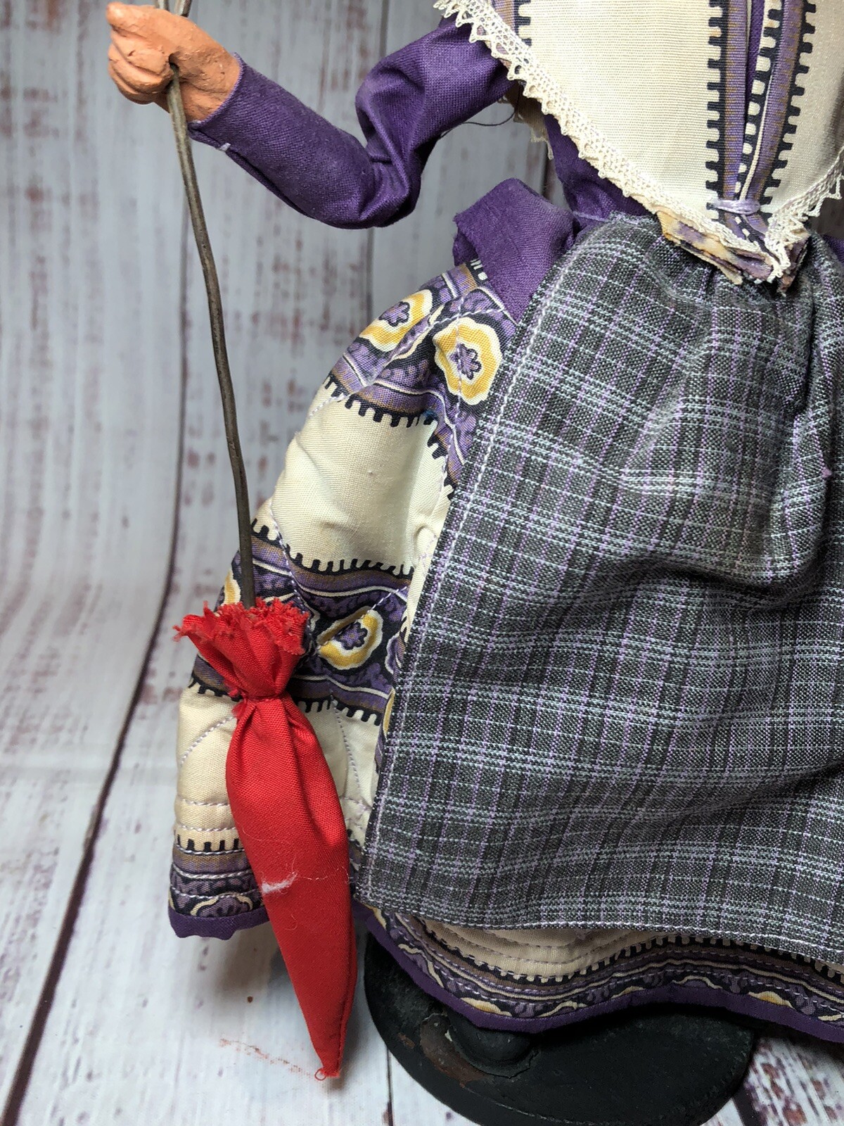 French Doll Handmade Santon De Provence Old Market Woman Traditional Dress 11”