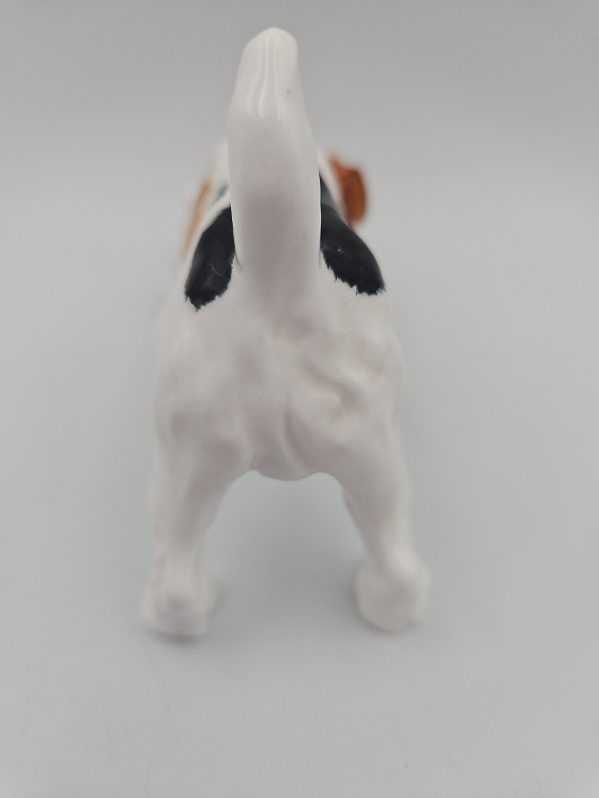 Vintage Royal Doulton Jack Russell Terrier Dog Licking Plate Figurine
