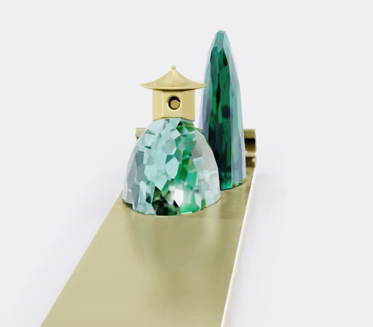NIB Swarovski Among Blue Mountains Crystal Metal Aroma Stick Holder #5557821