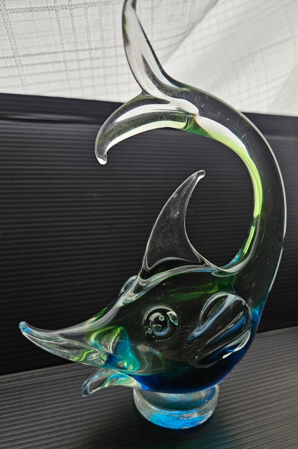 Murano Hand Blown Swordfish Glass Sculpture Made in Italy Hard to Find