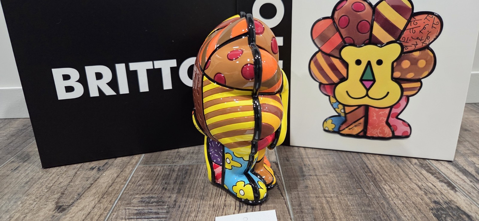 ROMERO BRITTO Rare LION Figurine Collectible NEW Artwork 5″ x 5″ MSRP $225.00