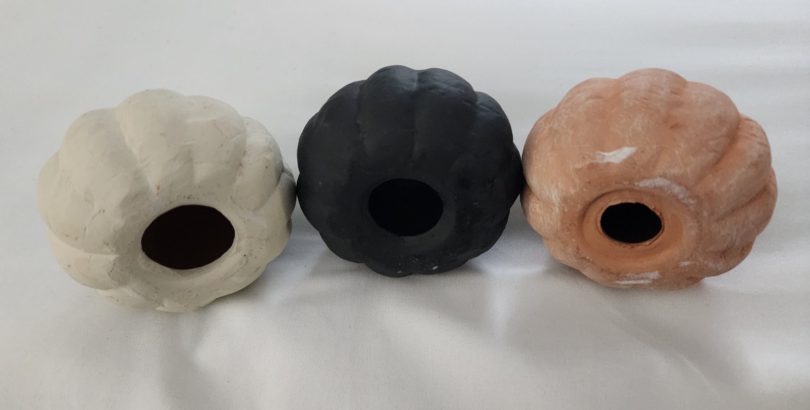 (6) Item – Autumn Bundle of (3) Autumn Angel Figurines & (3) Clay Pumpkins