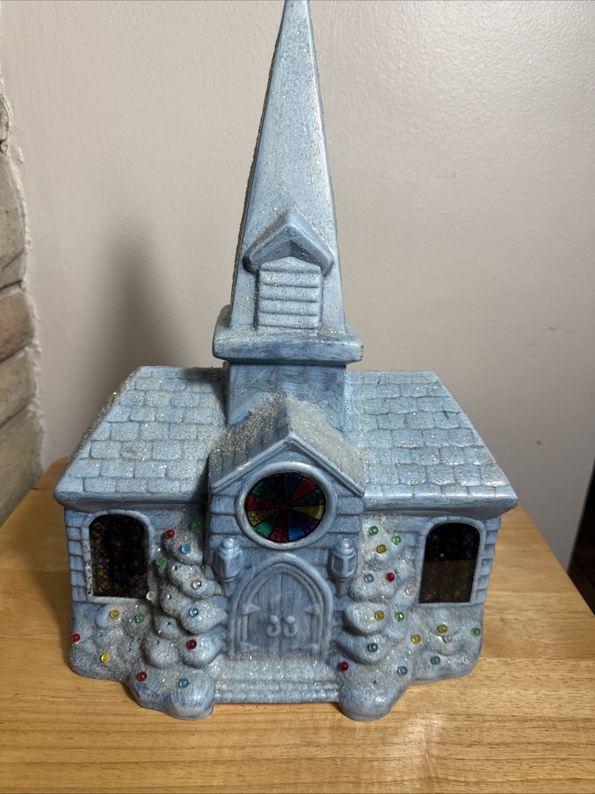 VTG Le Fauve Mold Large Ceramic Christmas Church Stained Glass Hobbyist Holiday