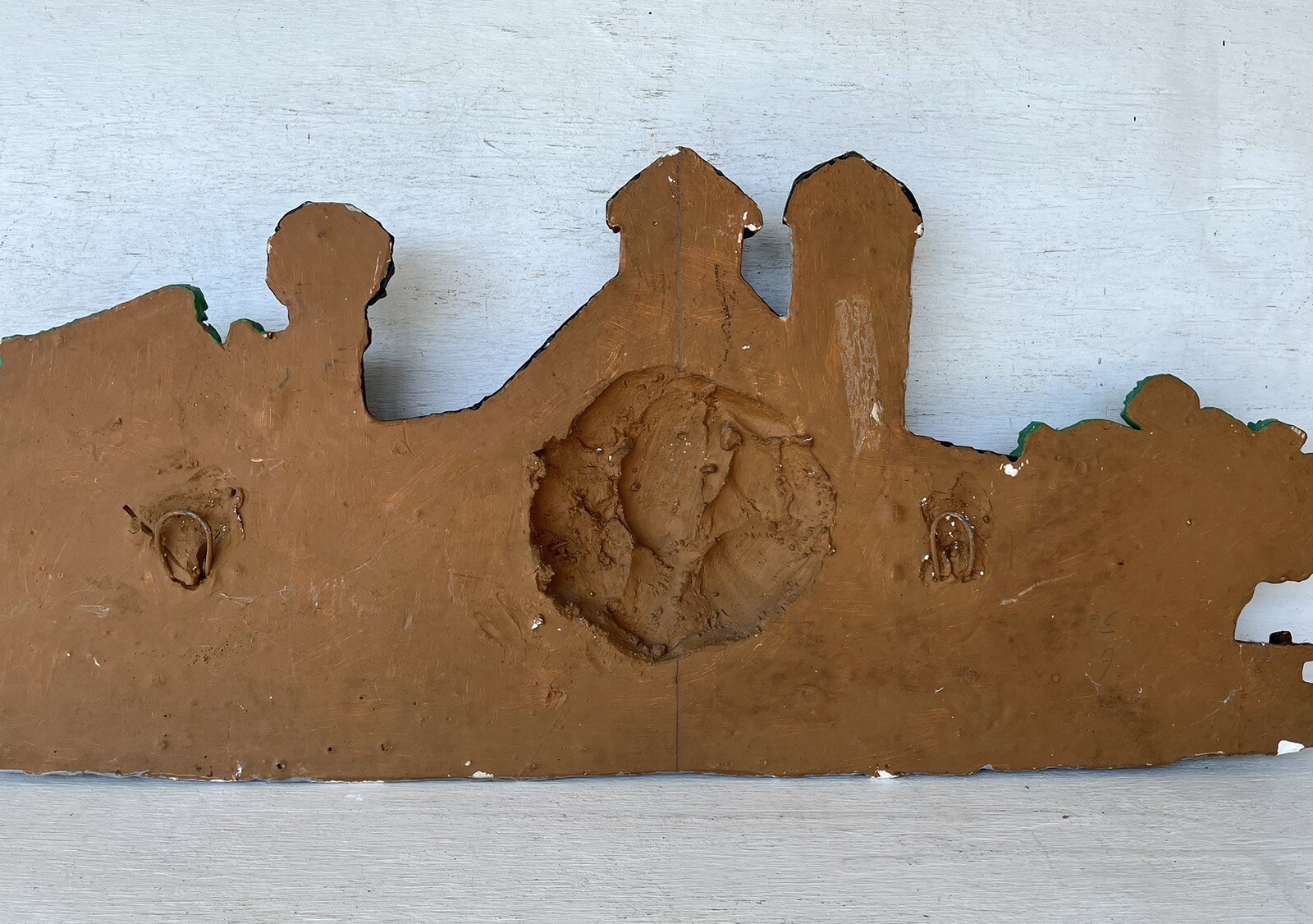 SALE-Vintage Chalkware Plaster 3D Barn Farm Scene Wall Hanging (Heavy 21lb) 38”