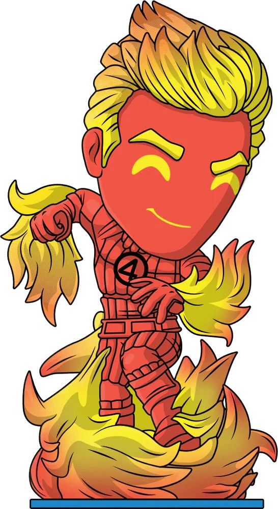 Youtooz ~ The Fantastic Four: Human Torch ~ In Hand ~ Sold Out Everywhere!