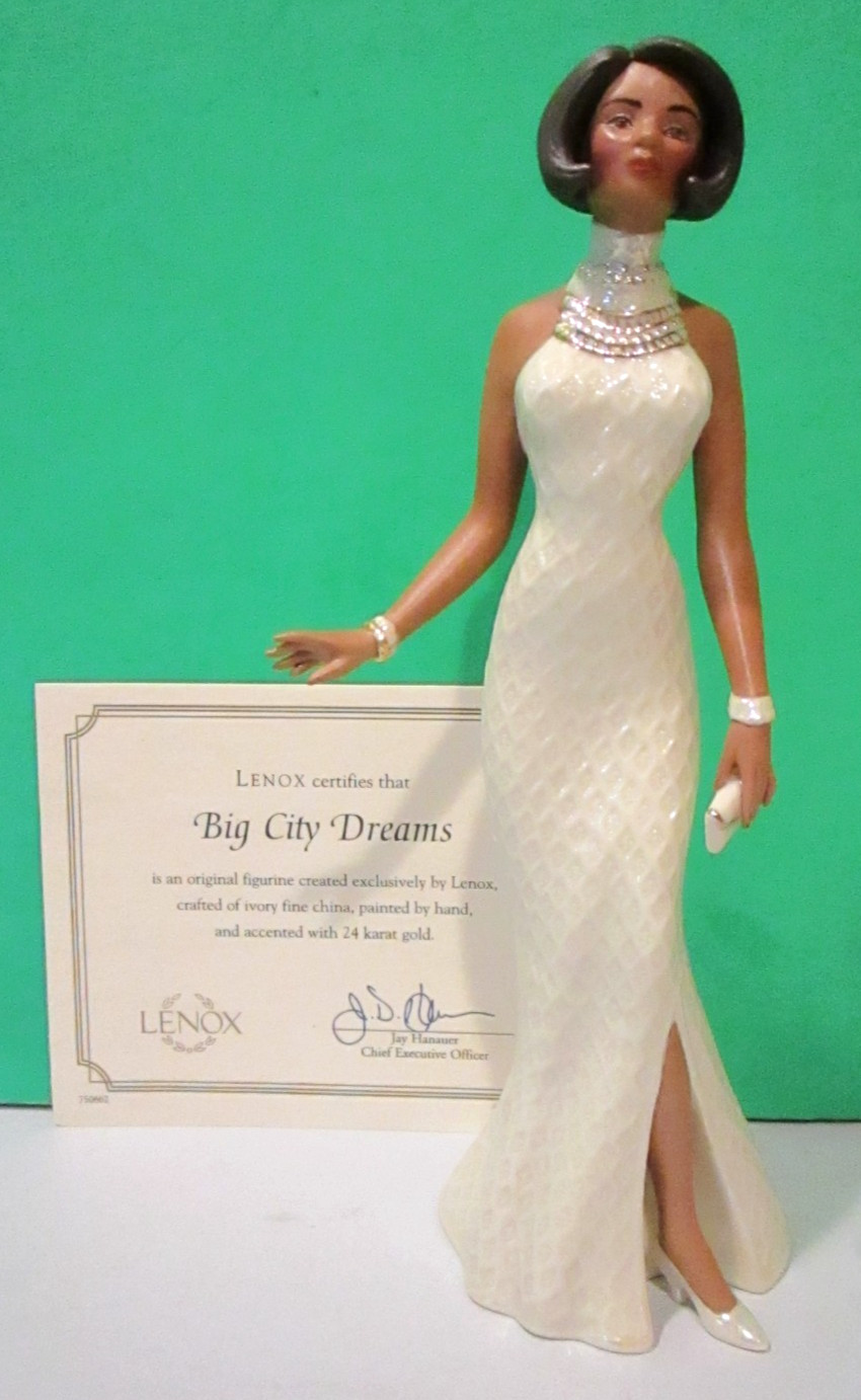 LENOX BIG CITY DREAMS Fashion Figurine African American – – NEW in BOX with COA