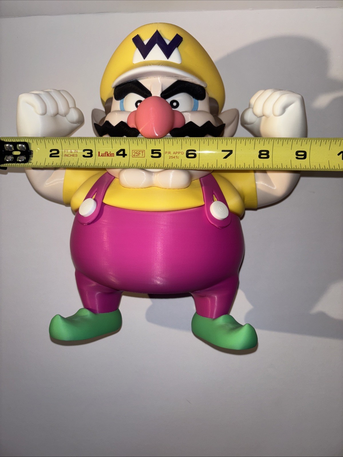 LARGE WARIO FIGURE STATUE 9.5 INCHES TALL BY 9.5 WIDE HEAVY SUPER MARIO BROS BIG