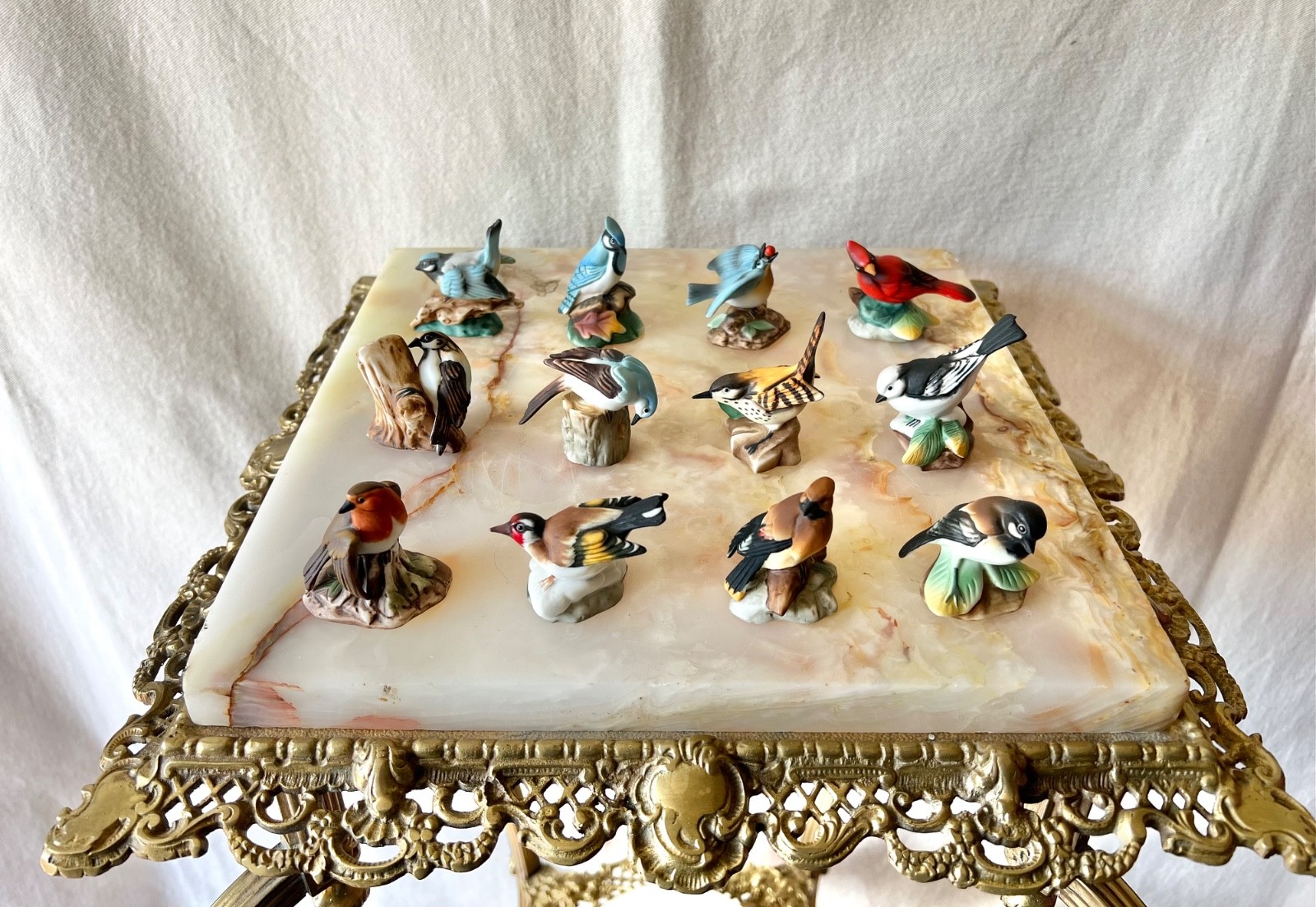 Vintage Franklin Mint Garden Birds Of The World Porcelain Figurines Lot Of 12
