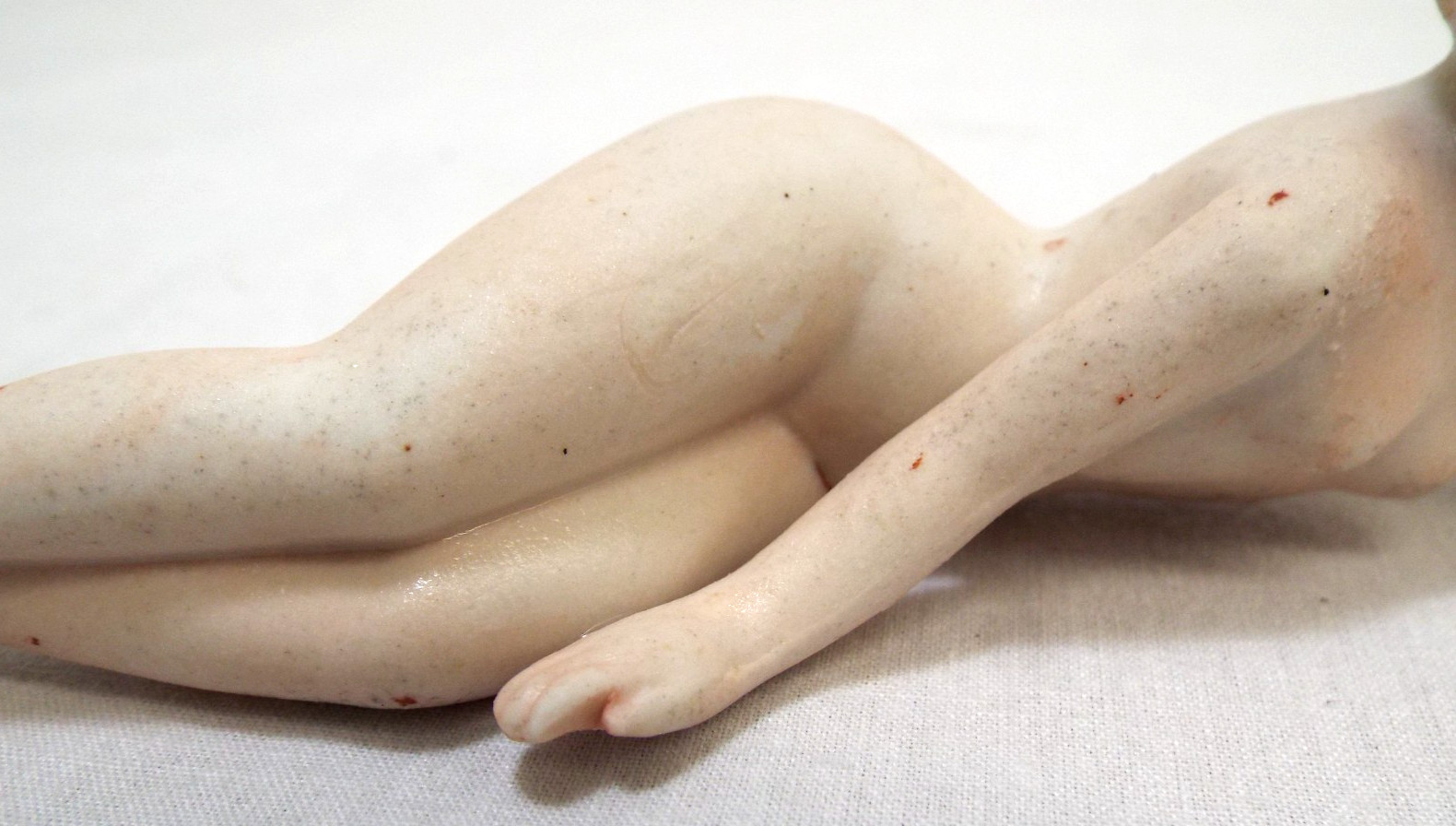 Vintage 1950s Flapper Girl Nude Bathing Beauty Woman Figurine Japan Handpainted