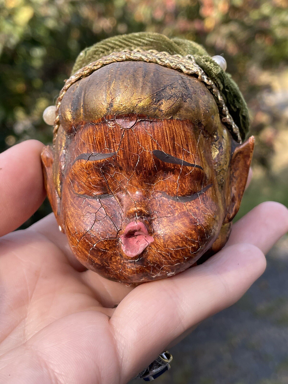 Wooden Composite Hollywood Regency Mid Century Sculpture Elf Figurine Pixie