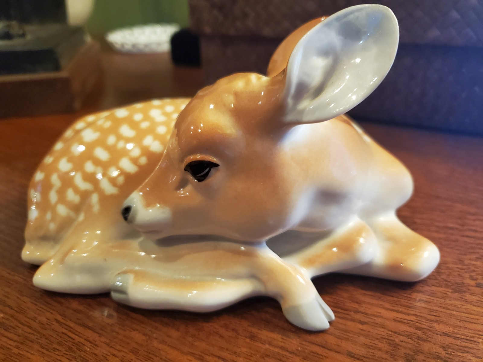 Vintage Lomonosov USSR Porcelain Fawn Figure