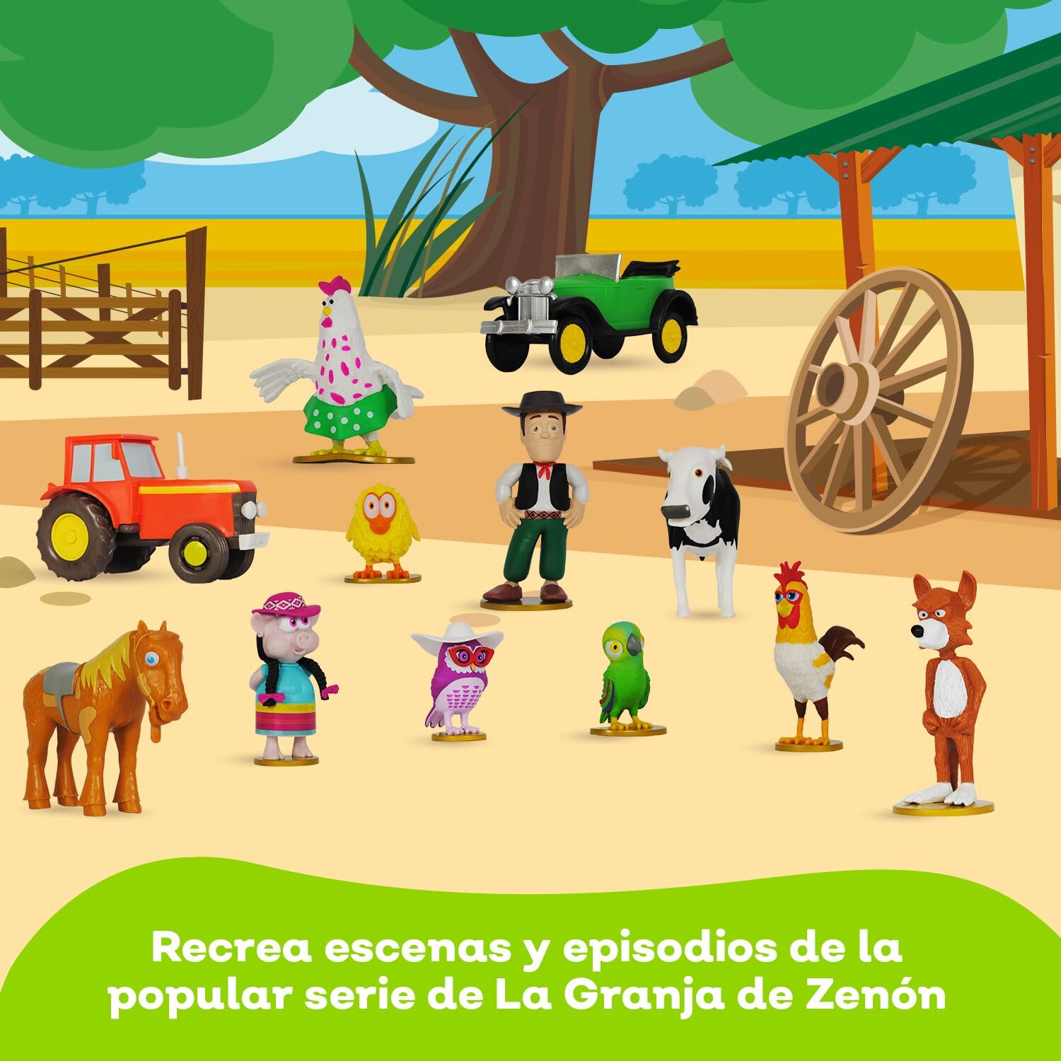 La Granja de Zenon Action Figure Set with Limited Edition Gold Lunchbox for Kids