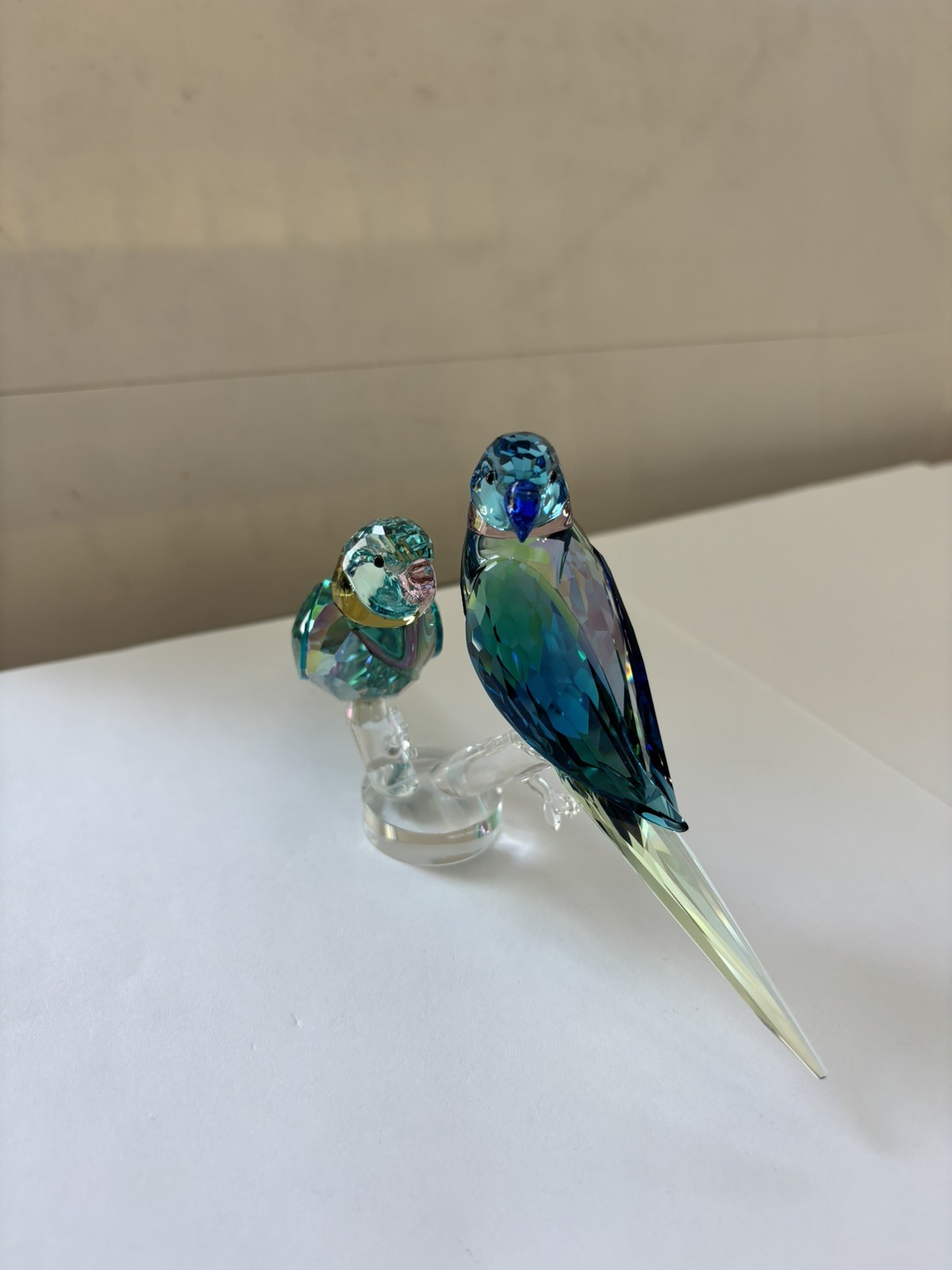 Swarovski Crystal Parakeet Couple 5577124 MIB