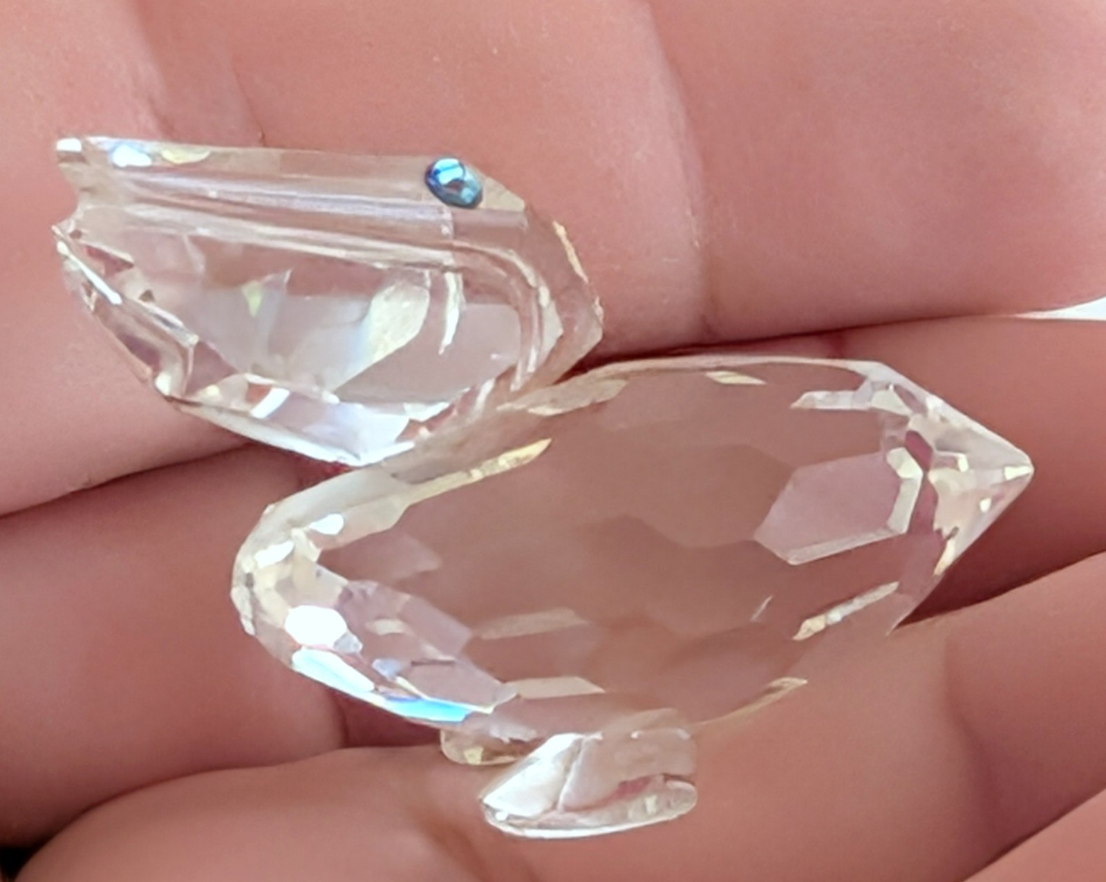 Swarovski Crystal Pelican #7679 Ocean Sea Bird Mini Figurine 1″ Tall x 1.5″ Wide