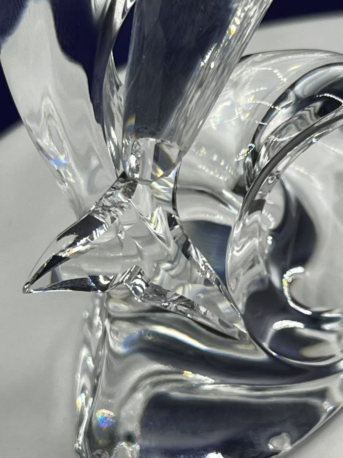 Swarovski Crystal Figurine Dolphin On Wave #190365 w/box Retired 3.7in Tall