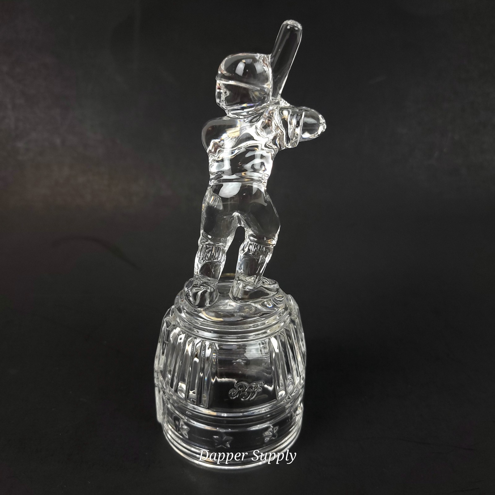 Moments Of Pride 24% Lead Crystal Baseball Figurine 6.5″ Tall Germany With Box