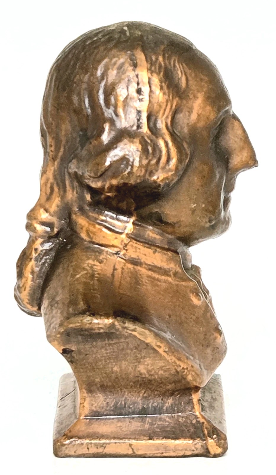 George Washington Miniature Bust Bronze Tone Figurine 2.5” Vintage Americana