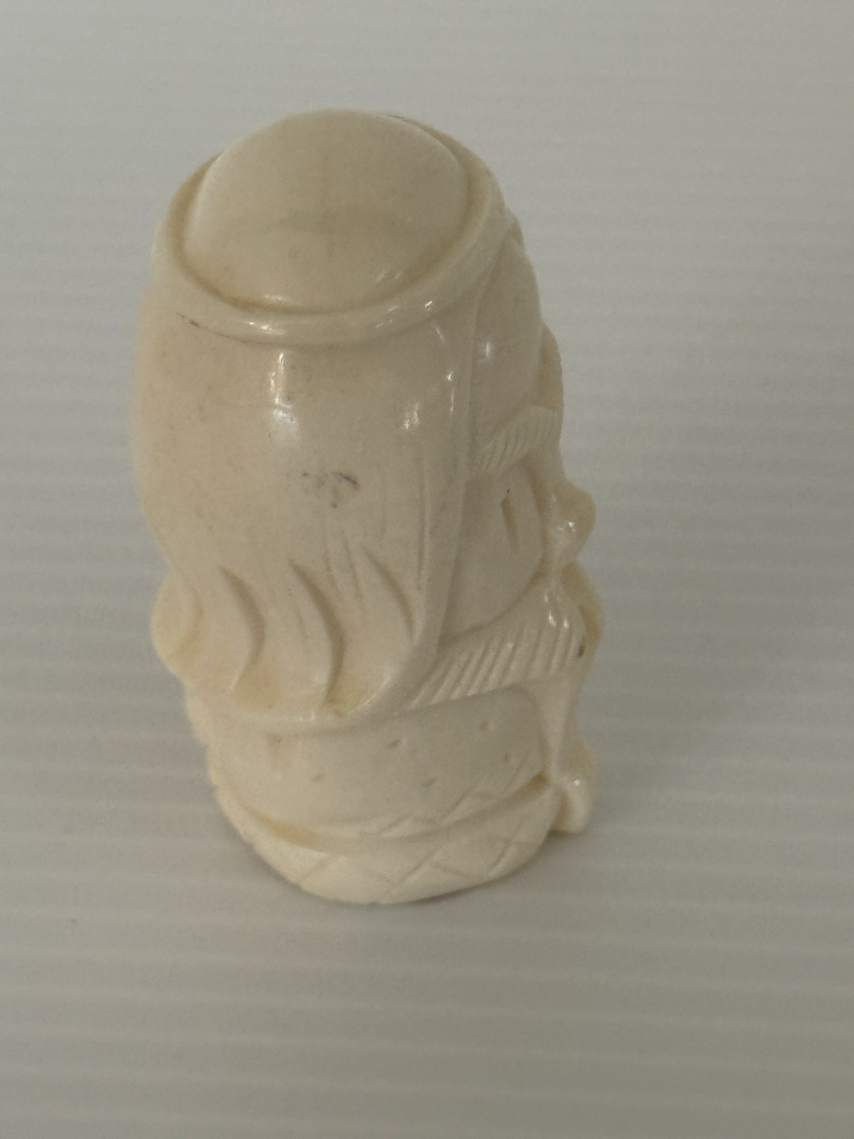 Vintage Hand-Carved Polish Miniature Male Head Bust Artesian Figurine Numbered