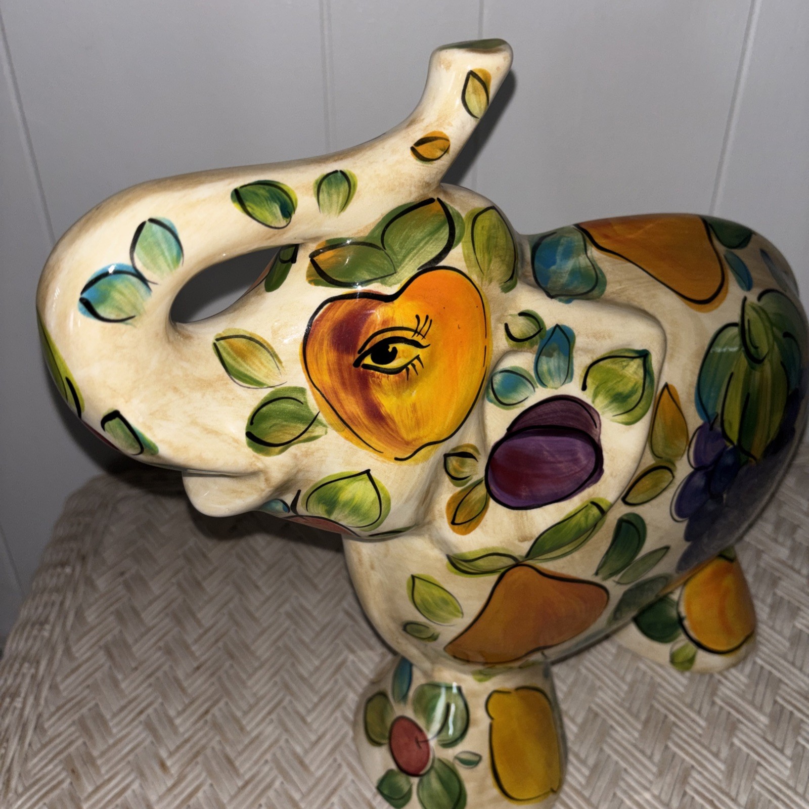 Turov Art 1999 Large Ceramic Limited-Edition Elephant Signed 14″H x 17″W