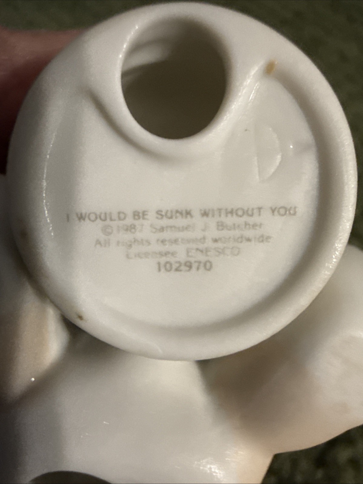 1993 Precious Moments Figurine “I Would be Sunk Without You” # 102970, No Box