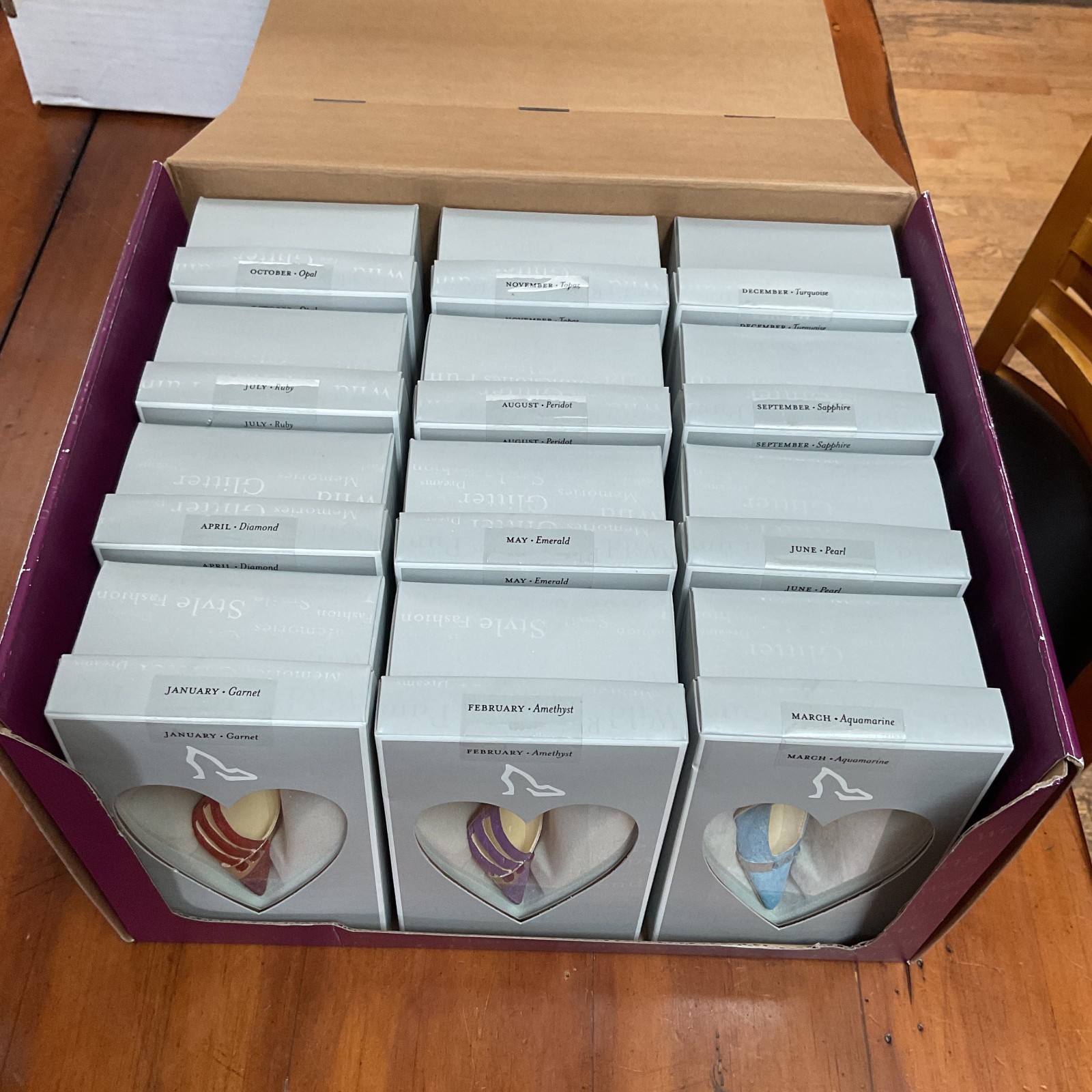 Lot of 12 Just the Right Shoe Raine Birthstone Collection 2003 Boxes COAs