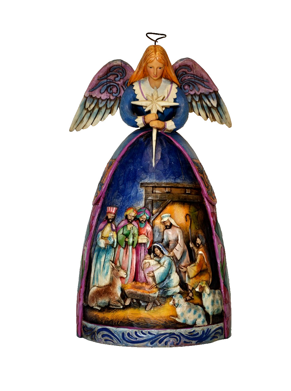 Jim Shore A Star Shall Guide Us Angel Nativity Scene Gown 2005 C4003273
