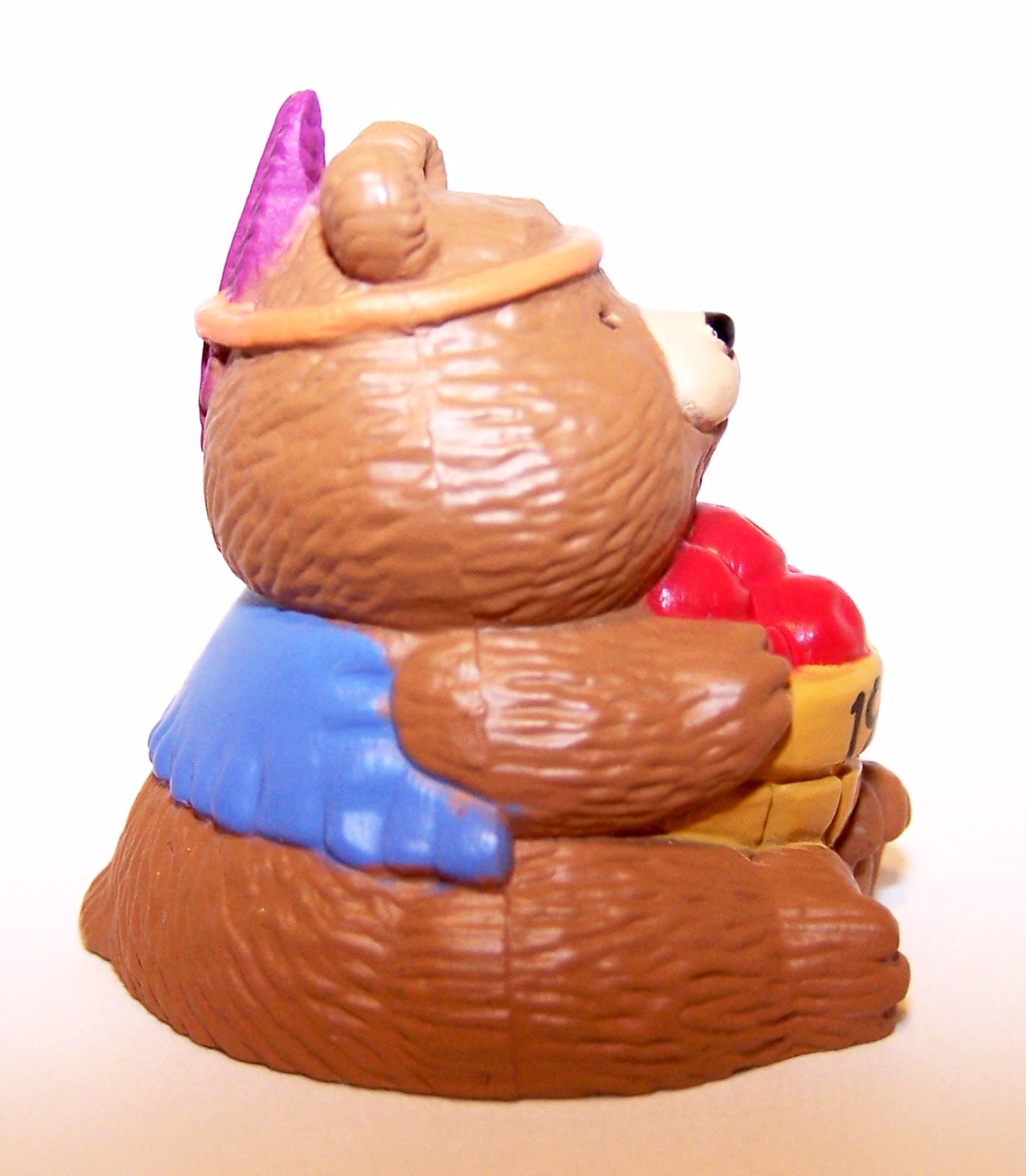 1989 Hallmark Thanksgiving Baby Boy Bear with Apples NEW Merry Miniature QFM1585
