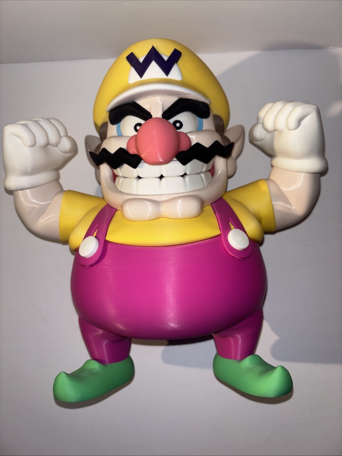 LARGE WARIO FIGURE STATUE 9.5 INCHES TALL BY 9.5 WIDE HEAVY SUPER MARIO BROS BIG