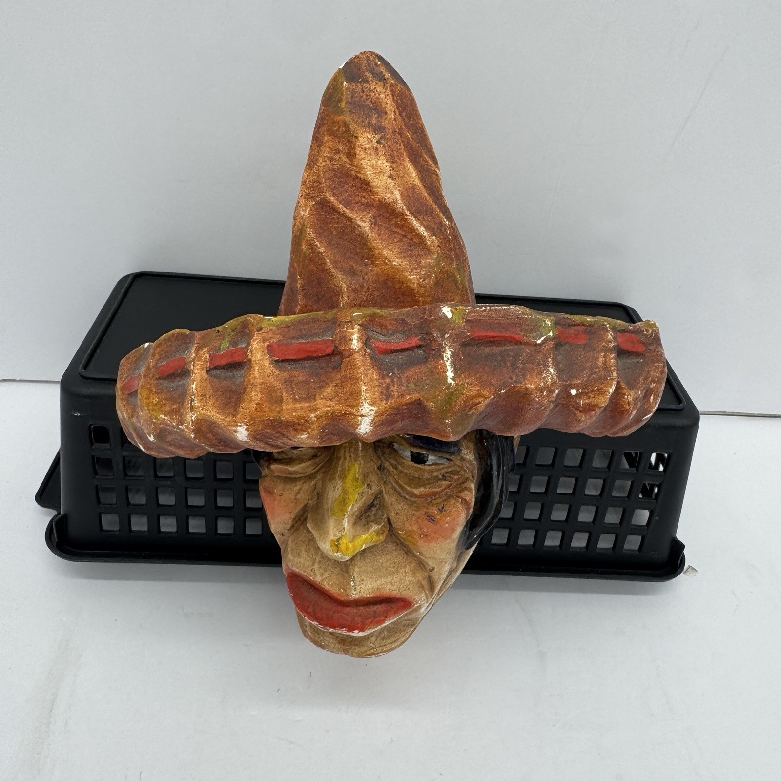 VTG H. S. Andy Anderson Native American Man + Hat Chalkware Plaque RARE FROM NM
