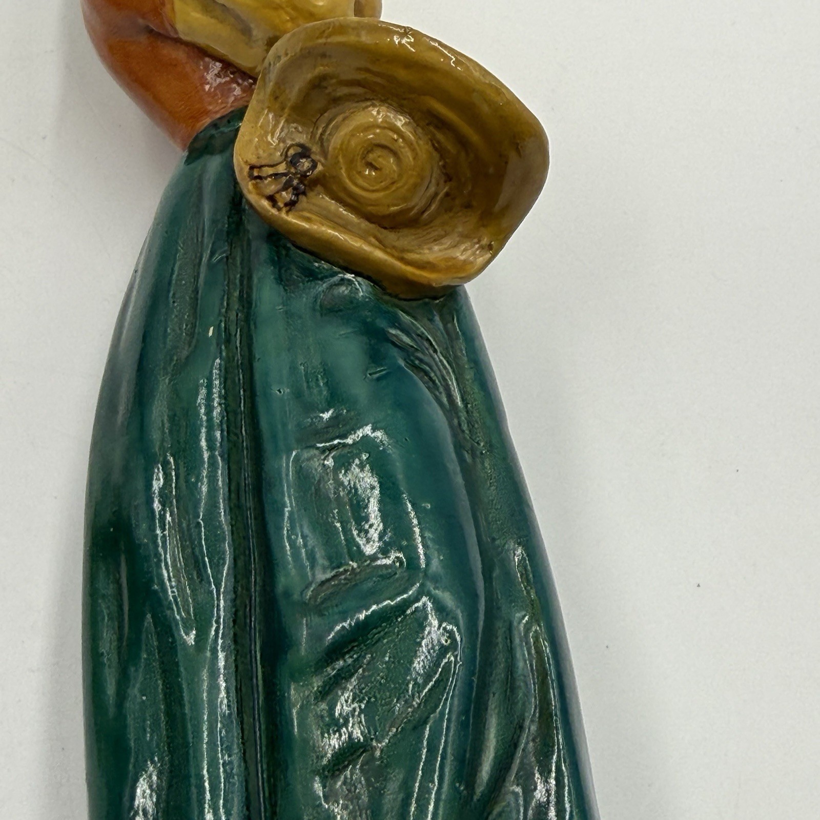 Borghese Chalkware Plaster Vintage Figurines Boy Holding Bird Nest Girl W/ Hat