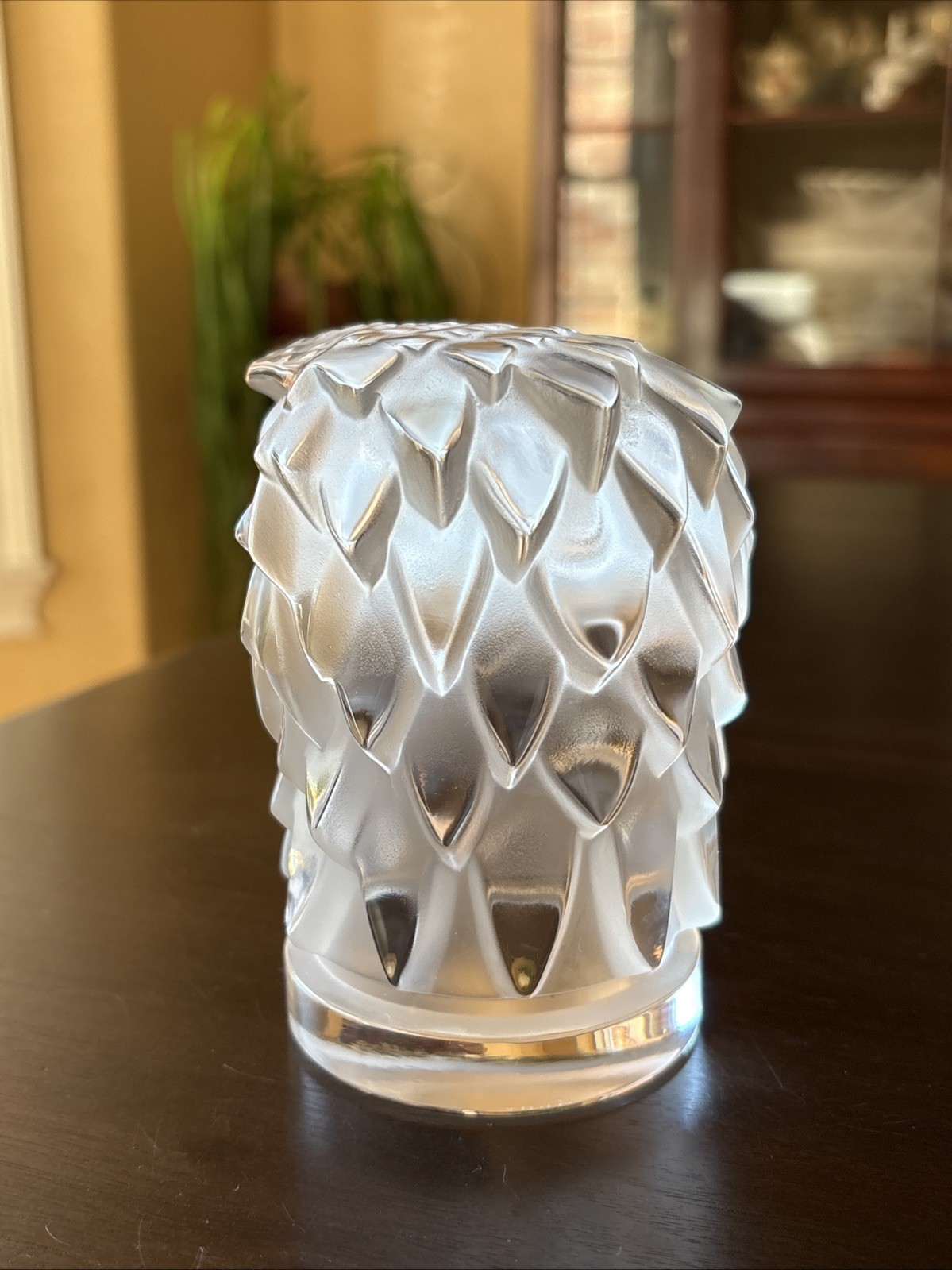 Lalique Eagle Head Hood Ornament Tête D’Aigle Figurine Paperweight Glass Crystal