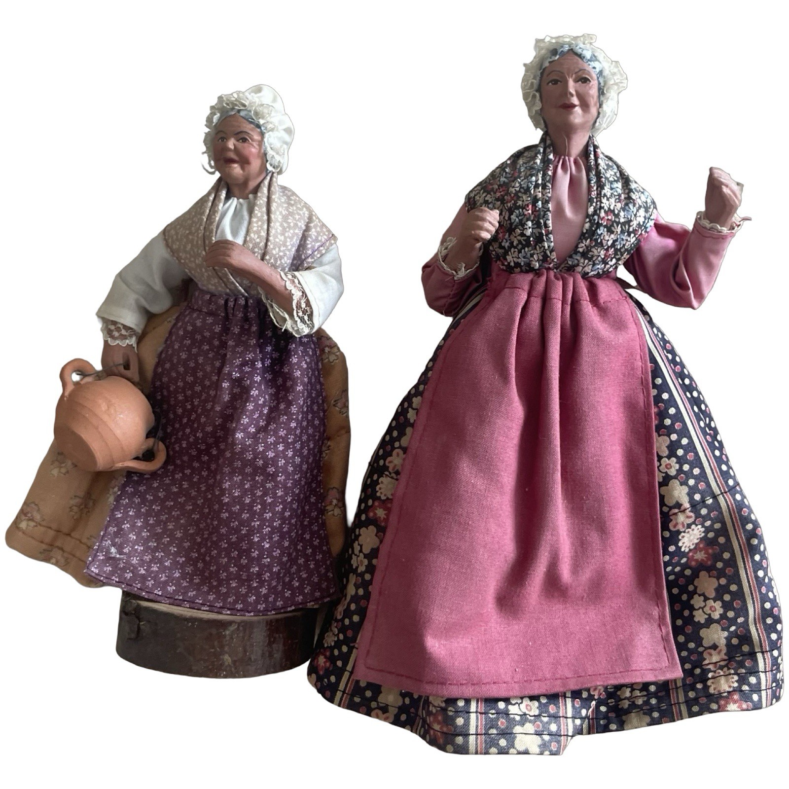 2 Sylvette Amy Santon De Provence French Terracotta Clay Figurines Women