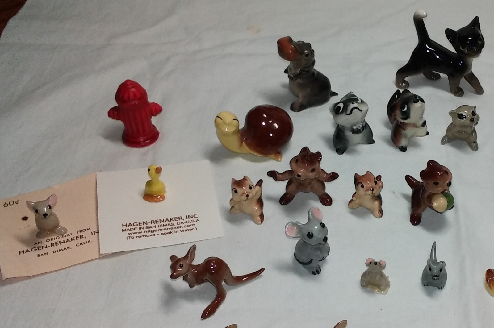 Vintage Hagen Renaker Miniature Animal Figurines Lot Of 50, Some Rare