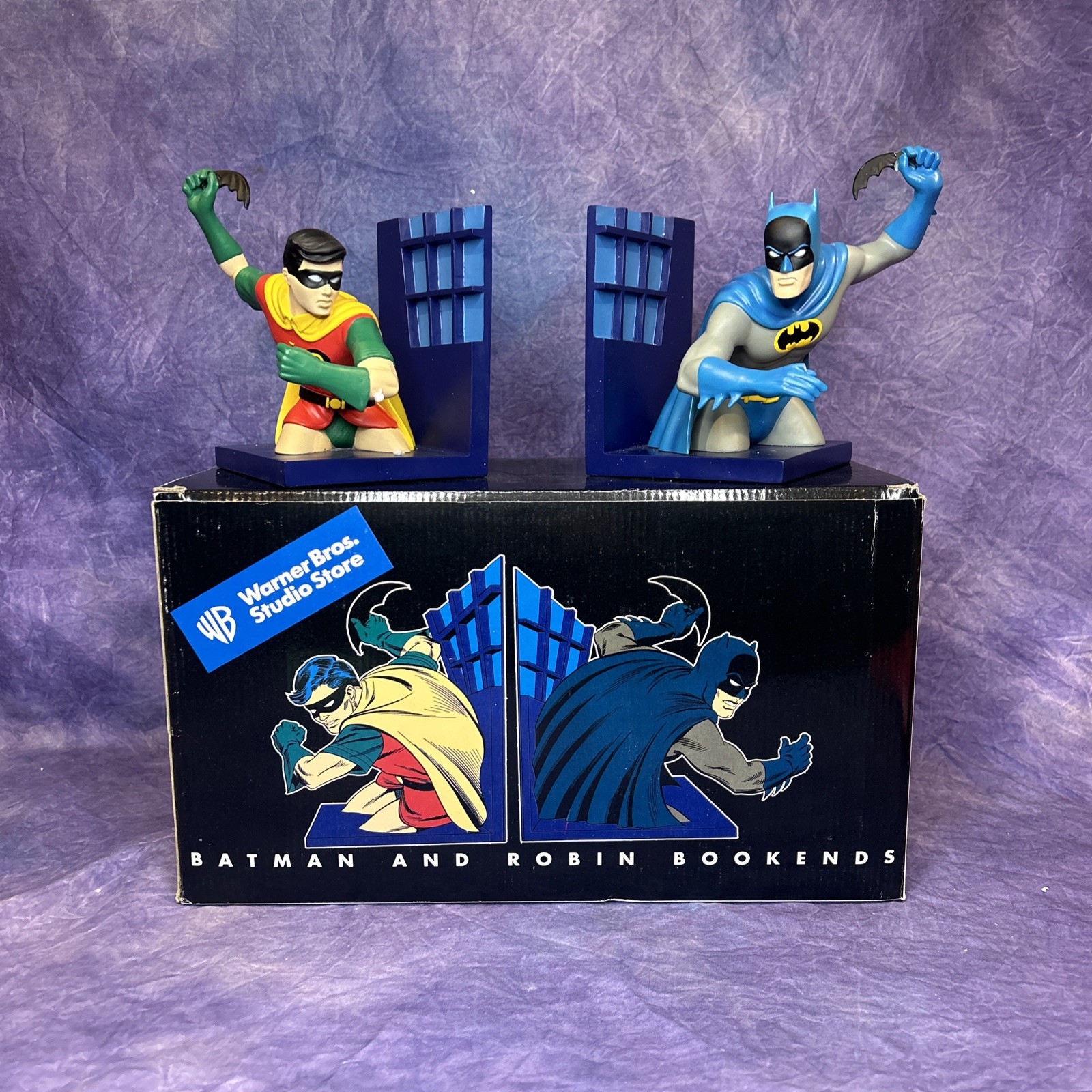 1999 Batman & Robin Bookends Warner Bros Studio Exclusive W/ Original Packaging