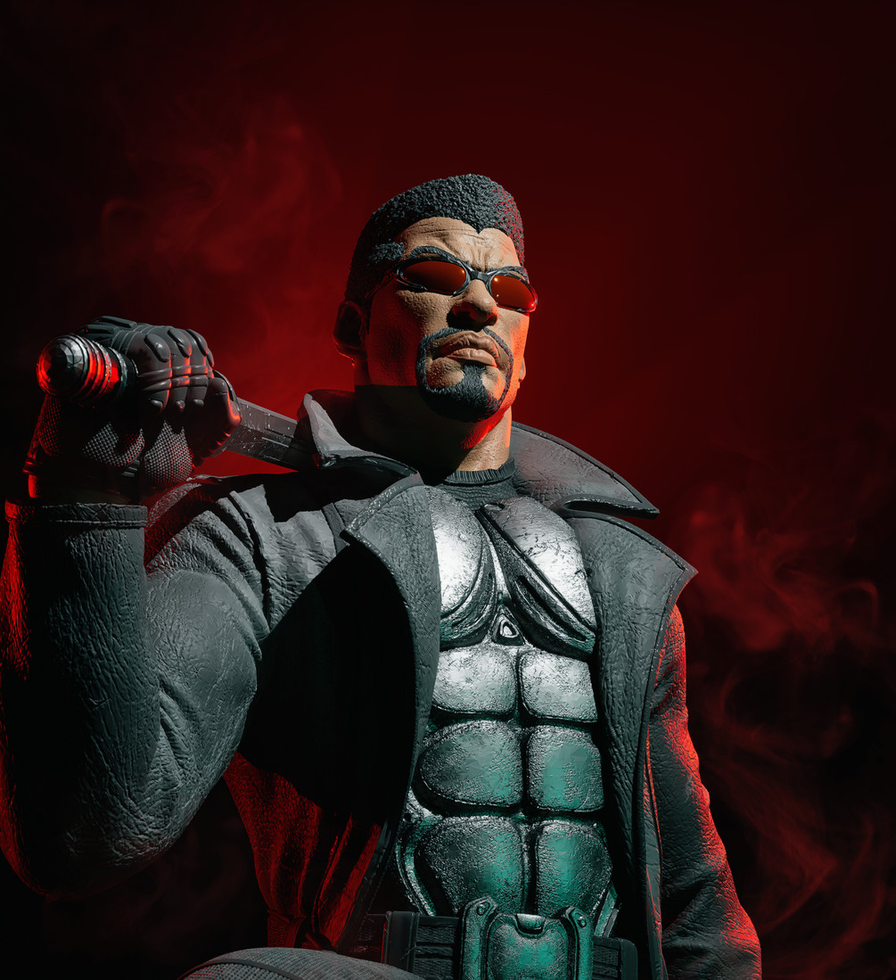 Blade from Marvel Statue Figurine | Superhero Action Figure | 3D Printed Painted