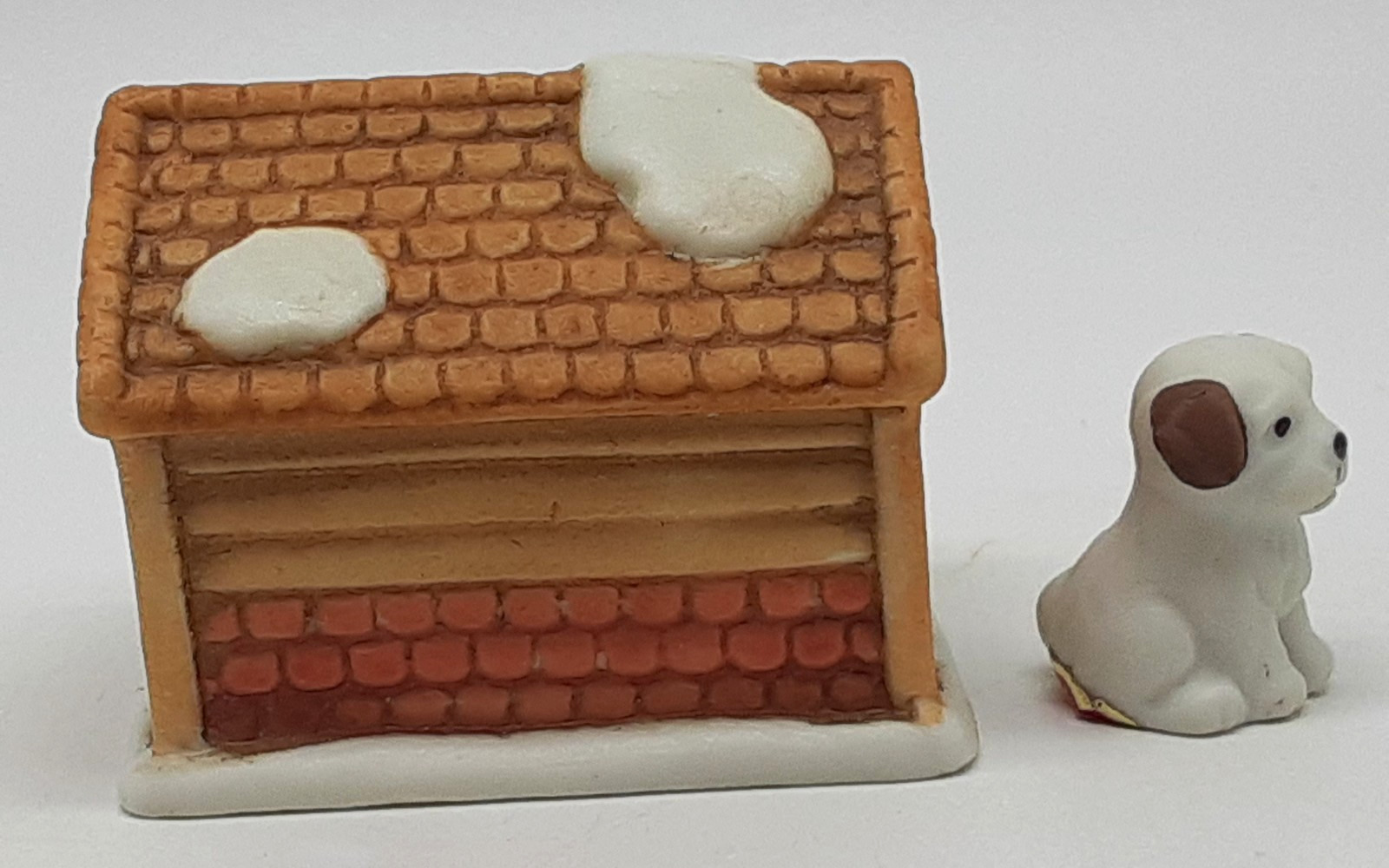 Lefton Colonial Christmas Village Figurine Doghouse Dog Rover House 458 1992 Lot