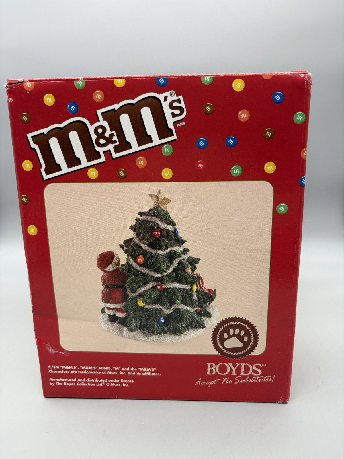 M&M’s Boyds Bears Light Up Christmas Tree TESTED Santa W/ Elgin & Rudy –