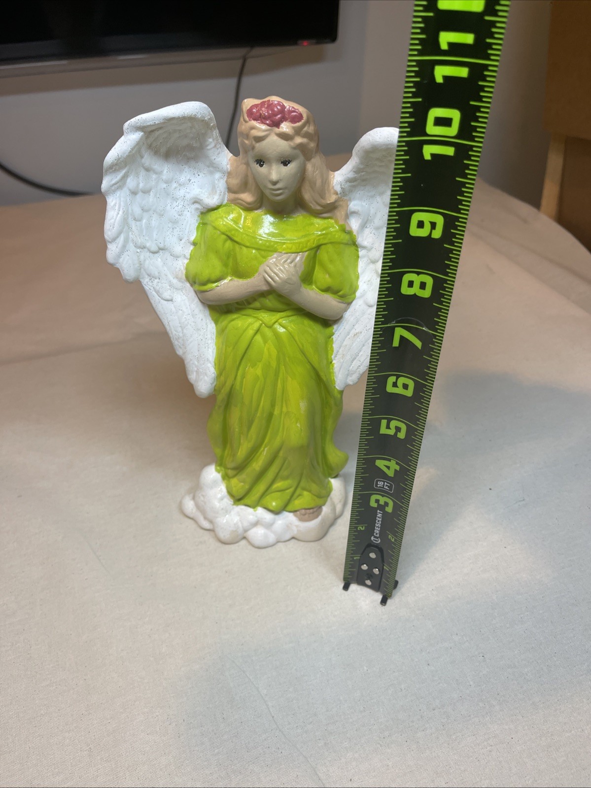 Ceramic Praying Angel, Unbranded 11 Inches Tall