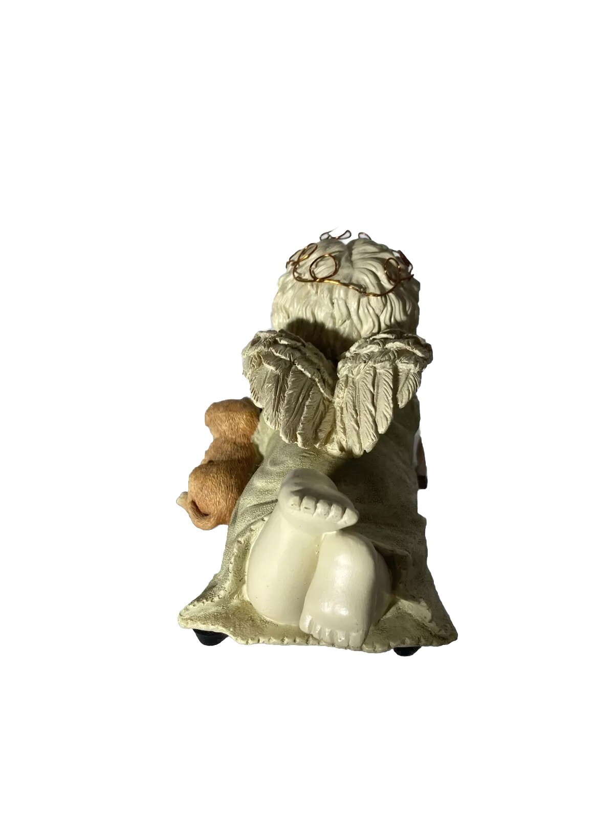 Angel with Puppy Musical Figurine Plays Memory by T.S Eliot