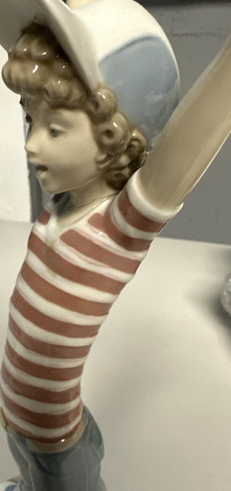 Vintage Lladro Can I Play Baseball Boy Porcelain Figurine 7610 Retired In 1990