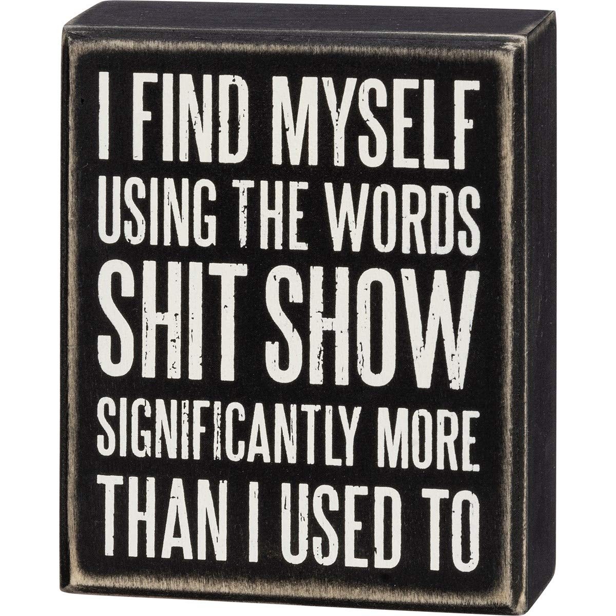 Box Sign – I Find Myself Using The Words,Sculptures & Figurines